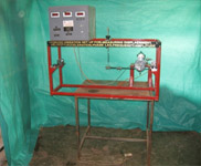Setup for measurement of displacement, Velocity, Acceleration and phase lag in forced vibration system.
